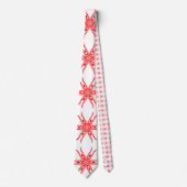 Cravate motif blanc rouge A 2-22 (Devant)