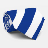 Cravate Motif Bleu Blanc rayé (Roulé)