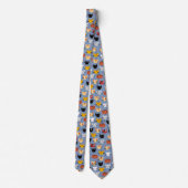 Cravate Motif bleu de chats Kitty mignons multiples (Dos)