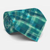 Cravate Motif bleu et vert (Roulé)