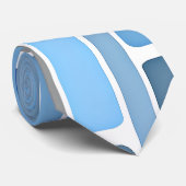Cravate Motif Bleu Pastel et Gris, (Roulé)