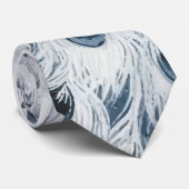 Cravate Motif bleu Peacock (Roulé)