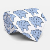 Cravate Motif bleu Sleepy Elephant (Roulé)
