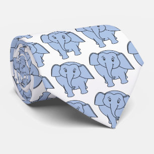 Cravate Motif bleu Sleepy Elephant