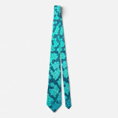 Cravate Motif bleu Turquoise turquoise (Devant)