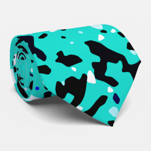 Cravate Motif bleu Turquoise turquoise
