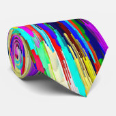 Cravate Motif bloc cristallin multicolore (Roulé)