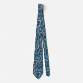 Cravate Motif Blue Indigo Feuille Twigs (Devant)