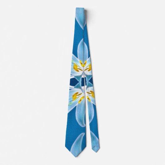 Cravate Motif Blue Lily (Devant)