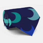 Cravate Motif Blue New Moon (Roulé)