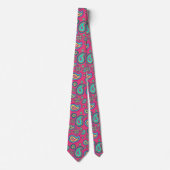 Cravate Motif Bohemian Pink Paisley (Devant)