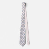 Cravate Motif Boho bleu et arc-en-ciel de pêche (Devant)