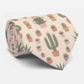 Cravate Motif Boho Cactus (Roulé)