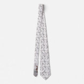 Cravate Motif botanique d'hiver stylish Deer Grey (Dos)