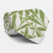 Cravate Motif botanique floral vert de William Morris (Roulé)