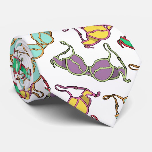 Cravate Motif Bra multicolore (Roulé)