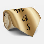 Cravate Motif brillant d'or (Roulé)