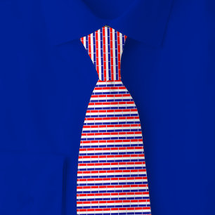 Cravate Motif Brique Drapeau Croatie