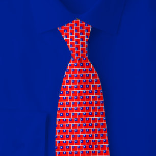 Cravate Motif Brique Drapeau de Taïwan