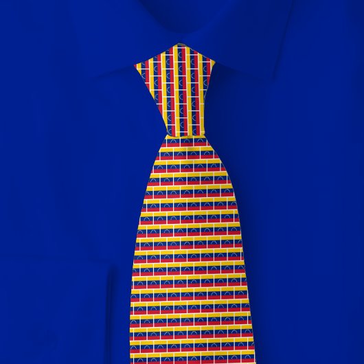 Cravate Motif Brique Drapeau du Venezuela