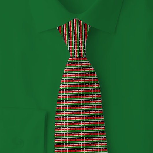 Cravate Motif Brique Drapeau Kenya