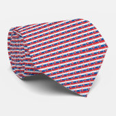 Cravate Motif Brique Drapeau Slovaquie (Roulé)
