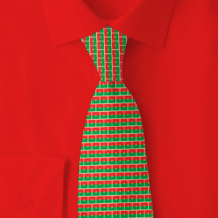 Cravate Motif Brique du Drapeau du Burkina Faso