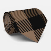 Cravate Motif Brown, beige et noir (Roulé)