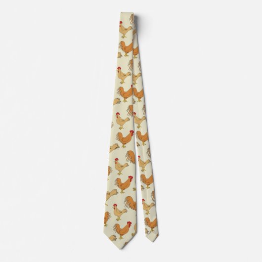 Cravate Motif Brown de conception de poulet (Devant)