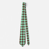 Cravate Motif Brown de contrôle du diamant vert (Devant)