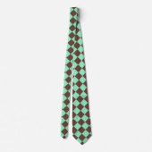 Cravate Motif Brown de contrôle du diamant vert (Dos)