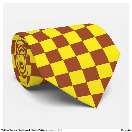 Cravate Motif Brown jaune