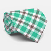 Cravate Motif Brown moderne vert (Roulé)