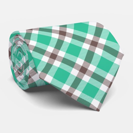 Cravate Motif Brown moderne vert (Roulé)