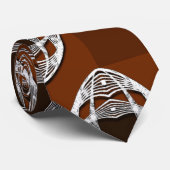 Cravate Motif Brown nouveau cuivre vérifié (Roulé)