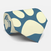 Cravate Motif brut de contrôle bleu (Roulé)