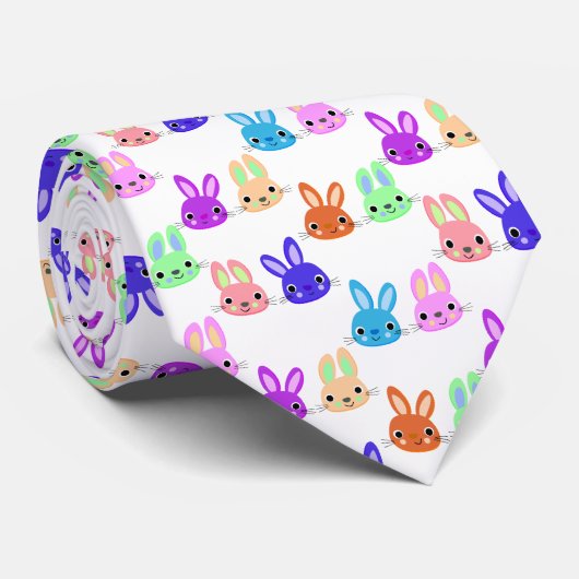 Cravate Motif Bunnies de Pâques (Roulé)