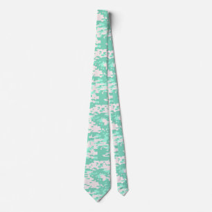 Cravate Motif Camo numérique à la menthe