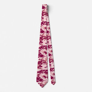 Cravate Motif Camo numérique rose