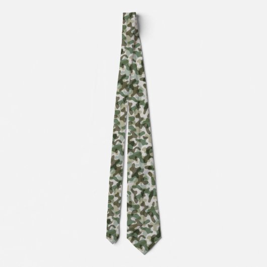 Cravate Motif Camo vert dans les tons terre (Dos)