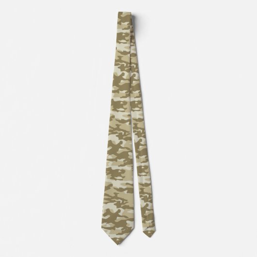 Cravate Motif Camouflage de sable simple (Devant)