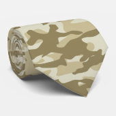 Cravate Motif Camouflage de sable simple (Roulé)