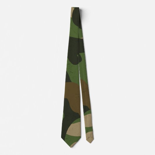 Cravate Motif camouflage militaire rétro (Devant)