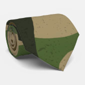 Cravate Motif camouflage militaire rétro (Roulé)