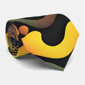 Cravate Motif camouflage vert jaune Aquarelle (Roulé)