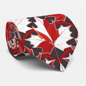 Cravate Motif canadien créatif de feuille d'érable ID1072 (Roulé)