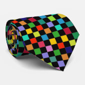 Cravate motif carré coloré (Roulé)