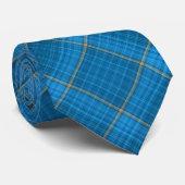 Cravate Motif carreau bleu incliné (Roulé)