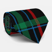 Cravate Motif carreau tartan, vert, (Roulé)