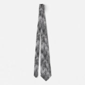 cravate motif carrelé d'art déco noir d'argent (Dos)